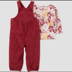Just One You Carter’s Toddler Girl rust color Corduroy Overall set